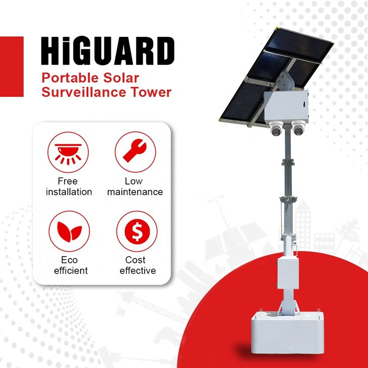 HiGUARD mobil CCTV biztonsági torony
